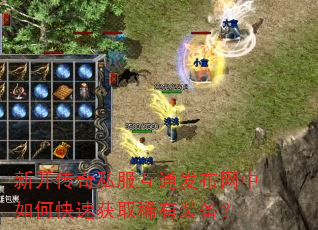 新开传奇私服互通发布网中如何快速获取稀有装备? 新开传奇私服互通发布网中如何快速获取稀有装备?