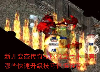 新开变态传奇私服微变版本中有哪些快速升级技巧值得推荐? 新开变态传奇私服微变版本中有哪些快速升级技巧值得推荐?
