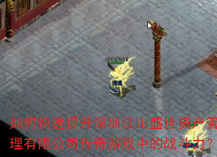 如何快速提升深圳江山盛世资产管理有限公司传奇游戏中的战斗力? 如何快速提升深圳江山盛世资产管理有限公司传奇游戏中的战斗力?