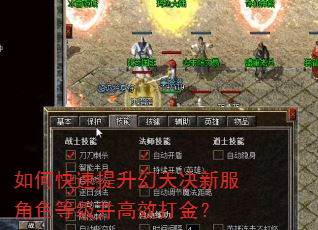 如何快速提升幻天决新服角色等级并高效打金? 如何快速提升幻天决新服角色等级并高效打金?